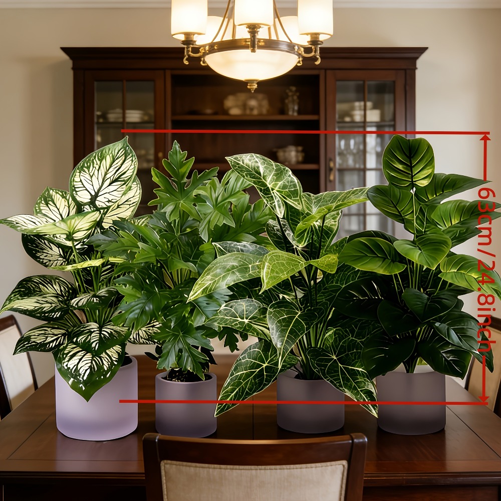 Set di 4 Piante Artificiali co - Monstera Adansonii recensione e prezzo